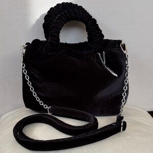 House of Harlow Black Velvet Evening Bag